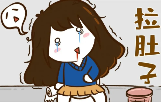 动漫憋不住拉裤子图片_女生肚子河豚线图片_动漫女生拉肚子图片
