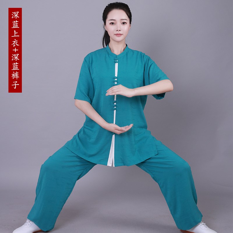 夏季太极服练功服大全_太极练功服女士最新款夏季_太极练功服装